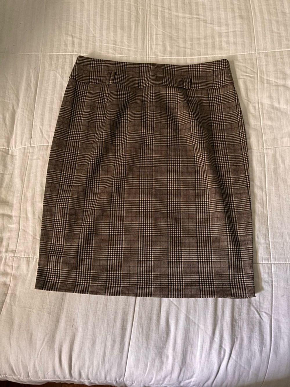 Forever 21 Black Plaid Pencil Skirt